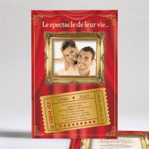 Faire-part mariage Dans le cadre personnalisable - 14,5 x 21 cm - Monfairepart