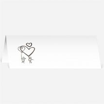 Marque-place mariage le fil à linge mariage personnalisable - 9,5 x 4,2 cm - Monfairepart