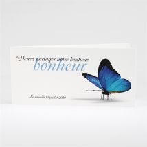 Faire-part mariage Poétique et original personnalisable - 21 x 10 cm fermé - Monfairepart