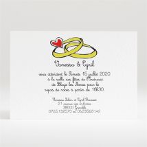 Carton d'invitation mariage Original et frais personnalisable - 11 x 7,5 cm - Monfairepart