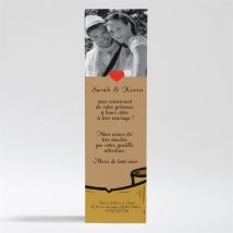 Carte de remerciement mariage Atout Coeur mariage personnalisable - 5,3 x 19,4 cm - Monfairepart
