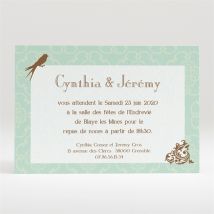 Carton d'invitation mariage Mariage baroque et fantaisie personnalisable - 11 x 7,5 cm - Monfairepart