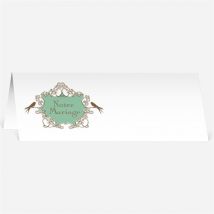 Marque-place mariage Mariage baroque et fantaisie personnalisable - 9,5 x 4,2 cm - Monfairepart