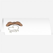 Marque-place mariage Far west humour personnalisable - 9,5 x 4,2 cm - Monfairepart
