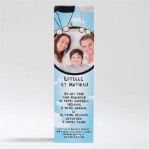 Carte de remerciement mariage En parachute montage photo personnalisable - 11 x 7,5 cm - Monfairepart