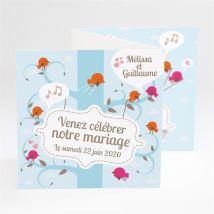 Faire-part mariage La célébration originale personnalisable - 10 x 10 cm - Monfairepart