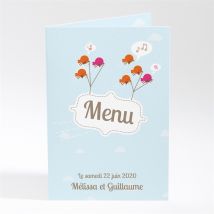 Menu mariage La célébration originale personnalisable - 10 x 14,5 cm - Monfairepart