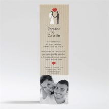 Carte de remerciement mariage Voiture vintage personnalisable - 5,3 x 19,4 cm - Monfairepart