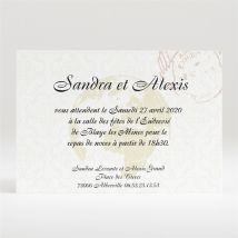 Carton d'invitation mariage Passeport de l'Amour personnalisable - 11 x 7,5 cm - Monfairepart