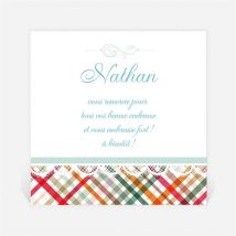 Remerciement naissance personnalisable - 9,5 x 9,5 cm - Monfairepart