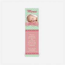 Remerciement naissance personnalisable - 5,3 x 19,4 cm - Monfairepart