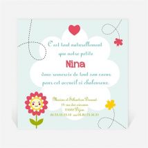Remerciement naissance personnalisable - 9,5 x 9,5 cm - Monfairepart