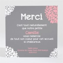 Remerciement naissance Nature et pastel photo personnalisable - 9,5 x 9,5 cm - Monfairepart