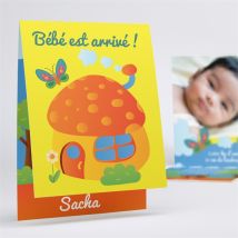 Faire-part naissance Home sweet personnalisable - 10 x 15 cm - Monfairepart