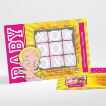 Faire-part naissance jeux enfant original drole personnalisable - 13,8 x 9,5 cm - Monfairepart