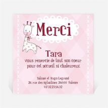 Remerciement naissance personnalisable - 9,5 x 9,5 cm - Monfairepart