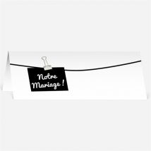 Marque-place mariage Marions nous dans les bois personnalisable - 9,5 x 4,2 cm - Monfairepart