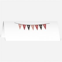 Marque-place mariage Mariage sous les fanions personnalisable - 9,5 x 4,2 cm - Monfairepart