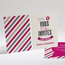 Faire-part mariage Vous êtes invités personnalisable - 21 x 14,5 cm - Monfairepart