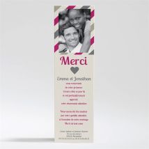 Carte de remerciement mariage Vous êtes invités personnalisable - 5,3 x 19,4 cm - Monfairepart