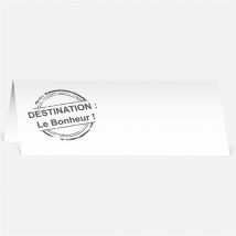 Marque-place mariage Carte postale voyage personnalisable - 9,5 x 4,2 cm - Monfairepart