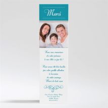 Carte de remerciement mariage invitation avec Photo original personnalisable - 5,3 x 19,4 cm - Monfairepart