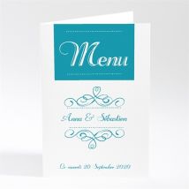 Menu mariage invitation avec Photo original personnalisable - 10 x 14,5 cm - Monfairepart