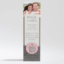 Carte de remerciement mariage Classique recto verso personnalisable - 5,3 x 19,4 cm - Monfairepart