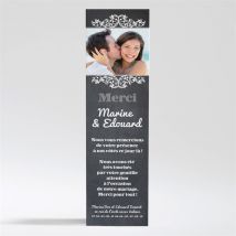 Carte de remerciement mariage Belle ardoise mariage personnalisable - 5,3 x 19,4 cm - Monfairepart