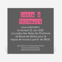 Carton d'invitation mariage Notre petite annonce personnalisable - 9,5 x 9,5 cm - Monfairepart