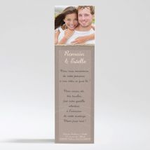Carte de remerciement mariage le Duo personnalisable - 5,3 x 19,4 cm - Monfairepart