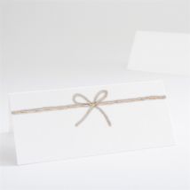 Marque-place mariage le Duo personnalisable - Couleur Beige - 9,5 x 4,2 cm - Monfairepart