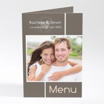 Menu mariage annonce originale et vintage personnalisable - 10 x 14,5 cm - Monfairepart