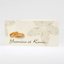 Faire-part mariage Romantique byzantin personnalisable - 21 x 10 cm fermé - Monfairepart