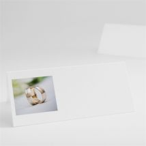 Marque-place mariage Nos alliances personnalisable - 9,5 x 4,2 cm - Monfairepart