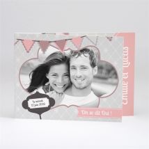 Faire-part mariage Festif et vintage personnalisable - 15 x 10,5 cm - Monfairepart