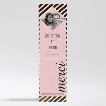 Carte de remerciement mariage Notre Annonce personnalisable - 5,3 x 19,4 cm - Monfairepart