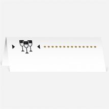 Marque-place mariage Smoking et Talons personnalisable - 9,5 x 4,2 cm - Monfairepart