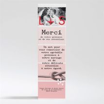 Carte de remerciement mariage Le Joli Noeud du mariage personnalisable - 5,3 x 19,4 cm - Monfairepart