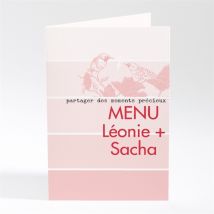 Menu mariage Le Joli Noeud du mariage personnalisable - 10 x 14,5 cm - Monfairepart