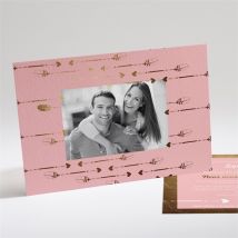 Faire-part mariage Invitation photo vintage personnalisable - 21 x 14,5 cm - Monfairepart