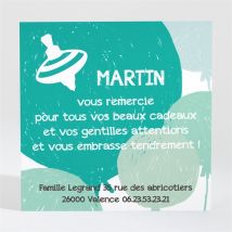 Remerciement naissance Ballons de baudruche personnalisable - 9,5 x 9,5 cm - Monfairepart