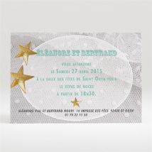 Carton d'invitation mariage Féerie d'étoiles personnalisable - 11 x 7,5 cm - Monfairepart