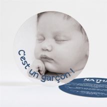 Faire-part naissance C'est un Garcon personnalisable - 13,5 cm - Monfairepart