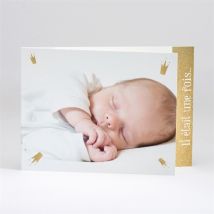 Faire-part naissance Annonce naissance Princesse personnalisable - 15 x 10 cm - Monfairepart