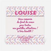 Remerciement naissance Coucou c'est moi personnalisable - 9,5 x 9,5 cm - Monfairepart
