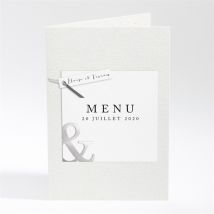 Menu mariage Esperluette et étiquettes personnalisable - 10 x 14,5 cm - Monfairepart