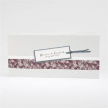 Faire-part mariage Invitation fleurie personnalisable - 21 x 10 cm fermé - Monfairepart