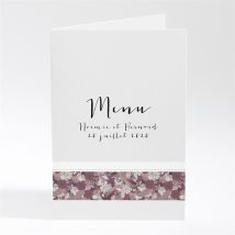 Menu mariage Invitation fleurie personnalisable - 10 x 14,5 cm - Monfairepart