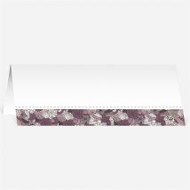 Marque-place mariage Invitation fleurie personnalisable - 9,5 x 4,2 cm - Monfairepart